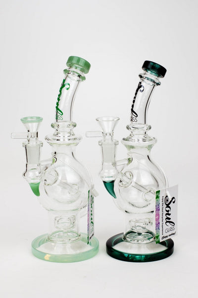 SOUL Glass 9.5" 2-in-1 Double Sphere Recycler Bong/Rig - Glasss Station