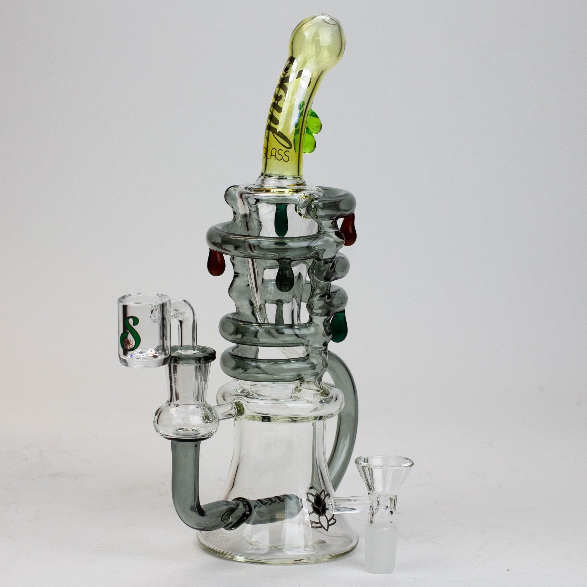 SOUL Glass 9.5" 2-in-1 Recycler Bong/Rig - Glasss Station
