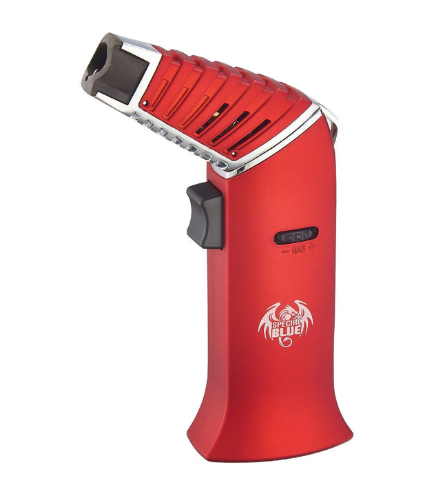Special Blue Transformer Single Flame Red Butane Torch - Glasss Station