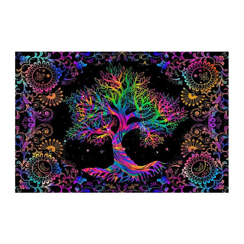 Special Tree Black Light Reactive Wall Tapestry - Glasss Station