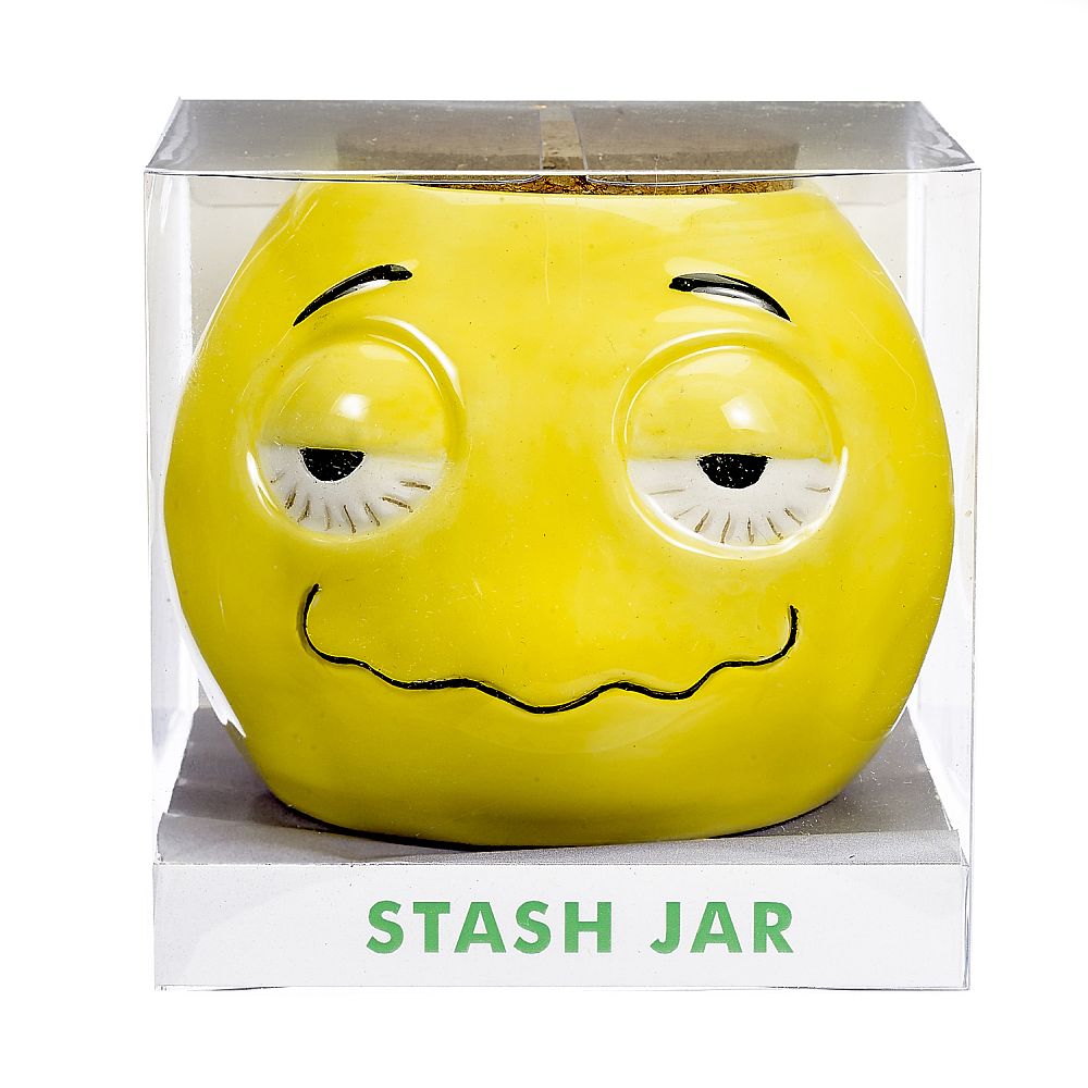 Stoned Emoji Stash Jar - Glasss Station