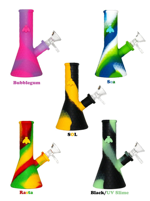 Stratus Glass 2 Way Dry & Wax Silicone Water Pipe - Glasss Station