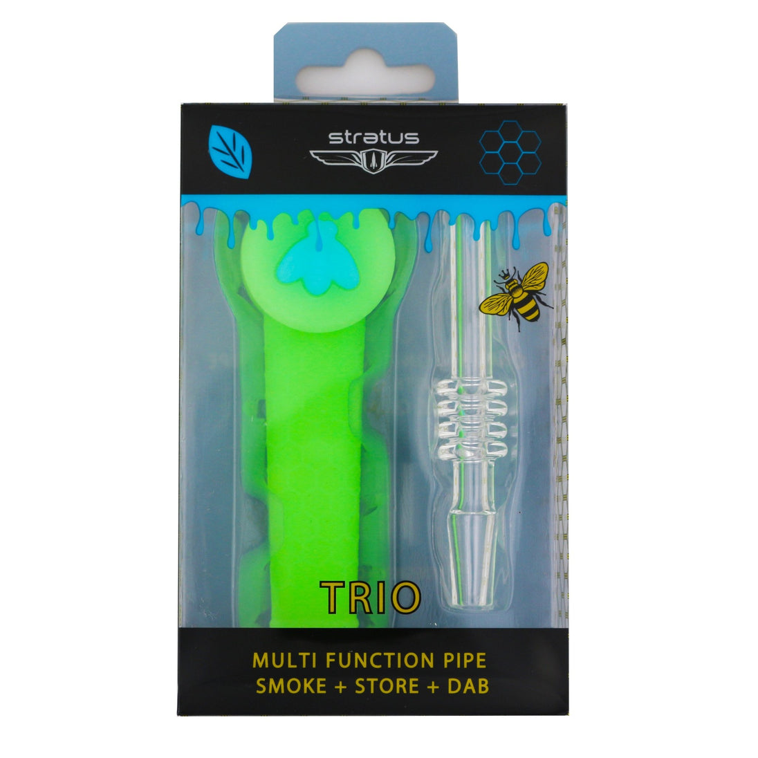 Stratus Glass Trio 3 in 1 Silicone Nectar Collector - Glasss Station