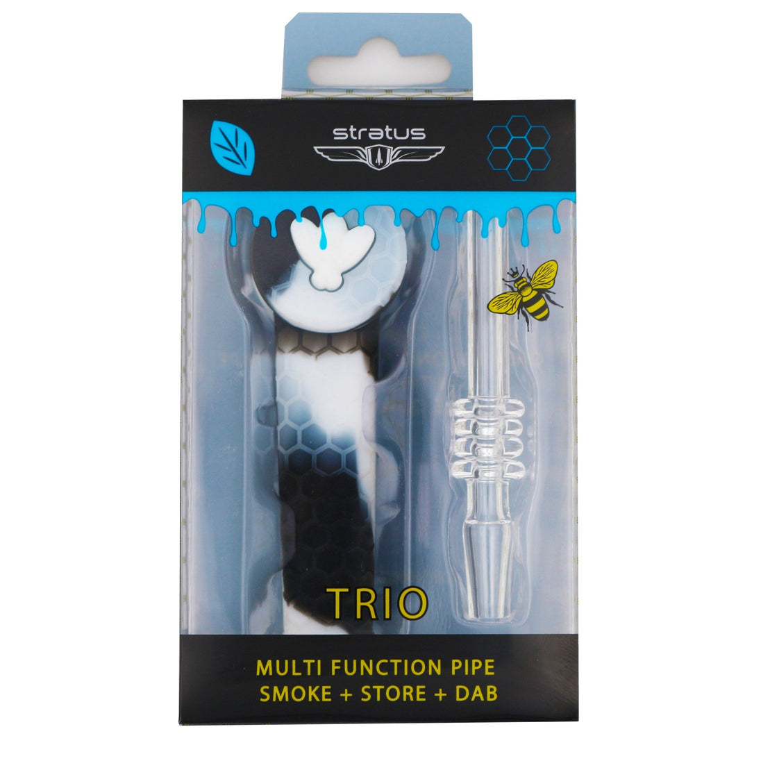 Stratus Glass Trio 3 in 1 Silicone Nectar Collector - Glasss Station