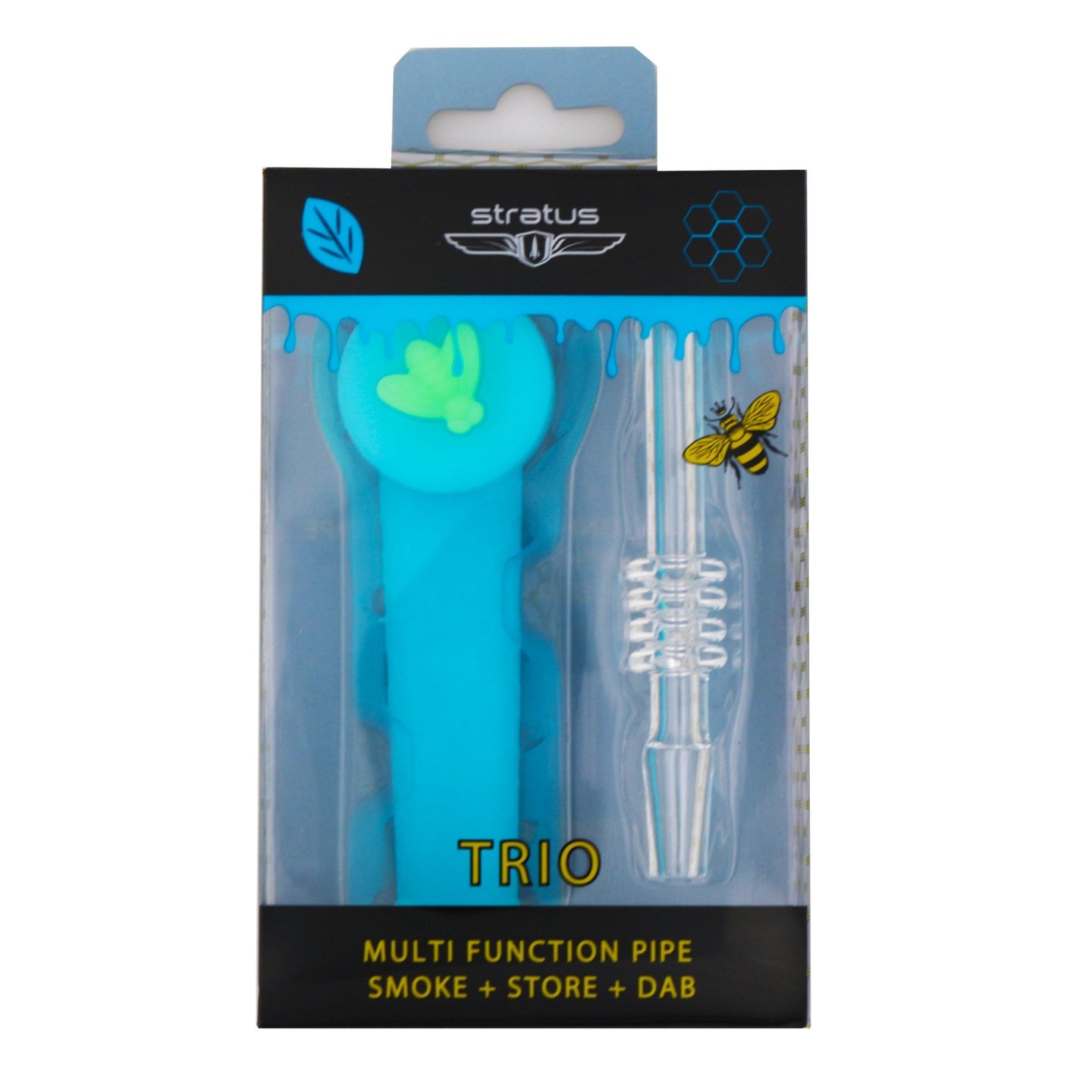 Stratus Glass Trio 3 in 1 Silicone Nectar Collector - Glasss Station