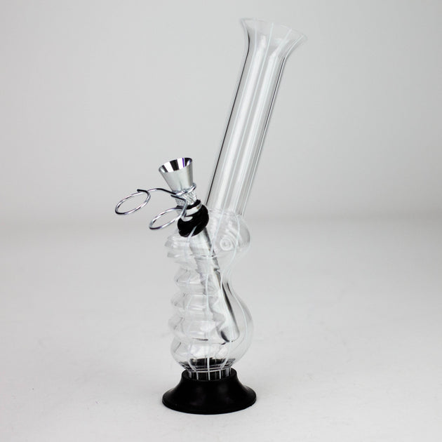 Stripe 8" Acrylic Water Pipe - Glasss Station