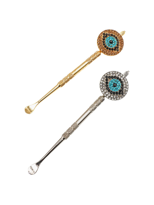 Studded Metal Dabber "Evil Eye" - Glasss Station