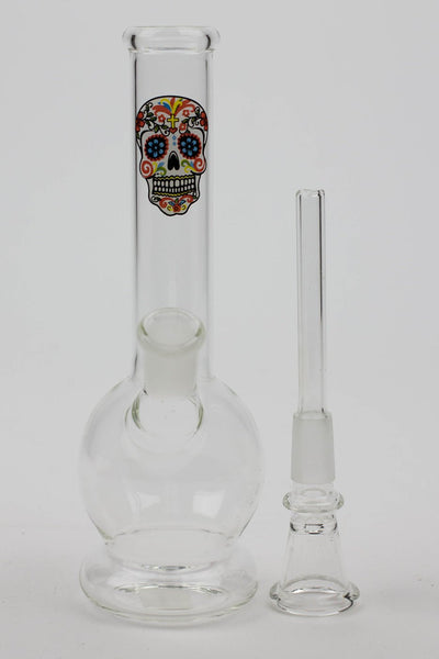 Sugar Skull 7" Glass Bong - Glasss Station