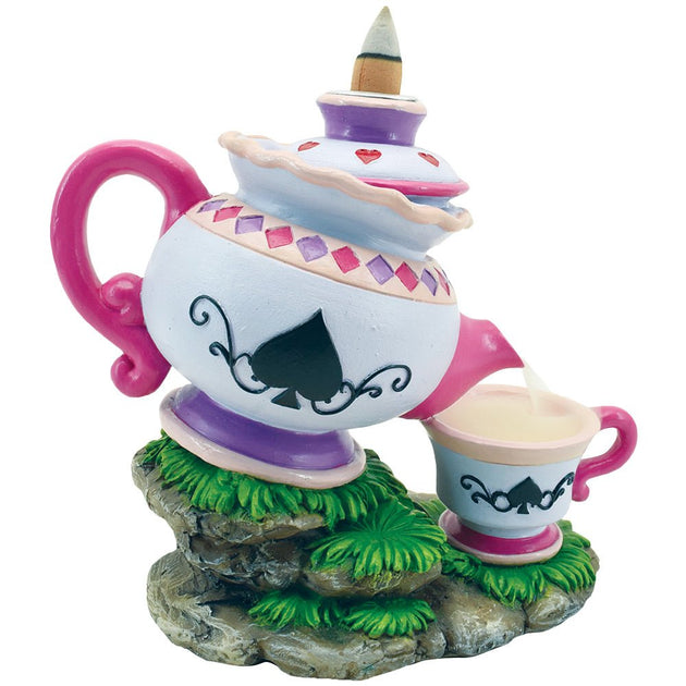 Teapot 5.25" Backflow Polyresin Incense Burner - Glasss Station