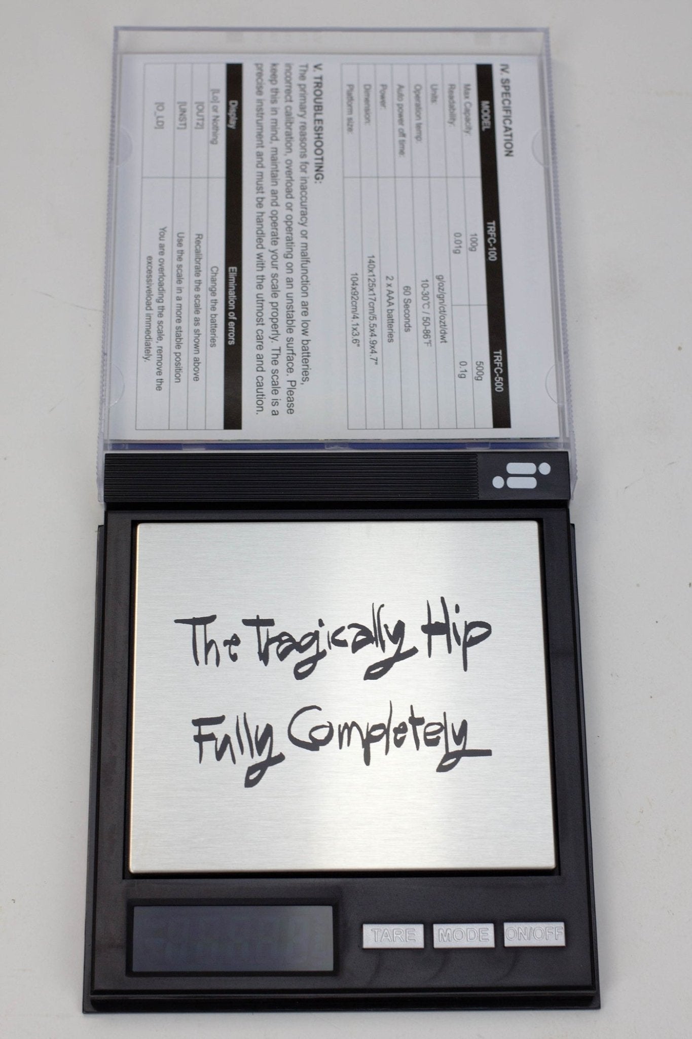 The Tragically HIP TRFCO 100 Scale - Glasss Station