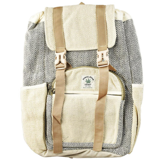 ThreadHeads Hemp Herringbone Buckle Backpack - Glasss Station
