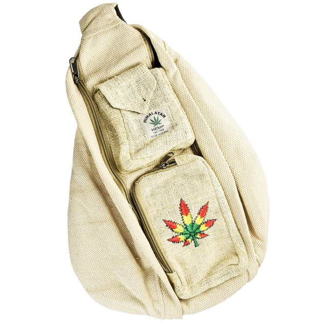 ThreadHeads Hemp Rasta Leaf Sling Pack - Glasss Station