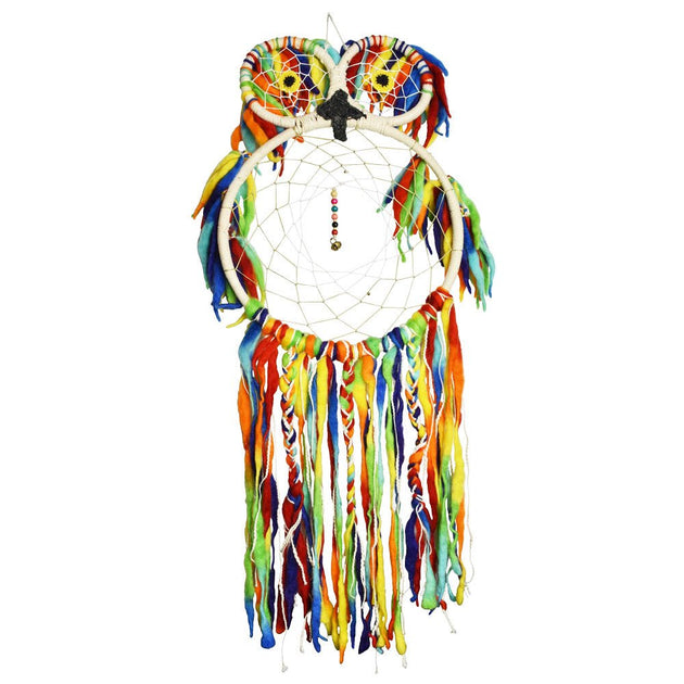 ThreadHeads Owl Dreamcatcher w/ Tassels - Glasss Station