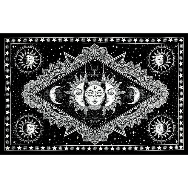 ThreadHeads Triple Face Sun & Moon Tapestry - Glasss Station