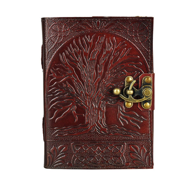 Tree Of Life Leather Journal w/ Metal Clasp - Glasss Station