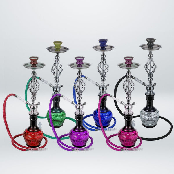 Twisted Wrought Iron 25" Hookah - Glasss Station