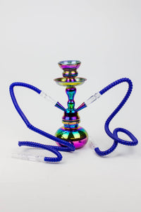 Two Hose 10" Electroplated Hookah - Glasss Station