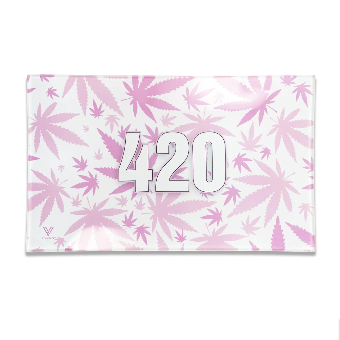 V Syndicate 420 Pink Glass Rollin' Tray - Glasss Station