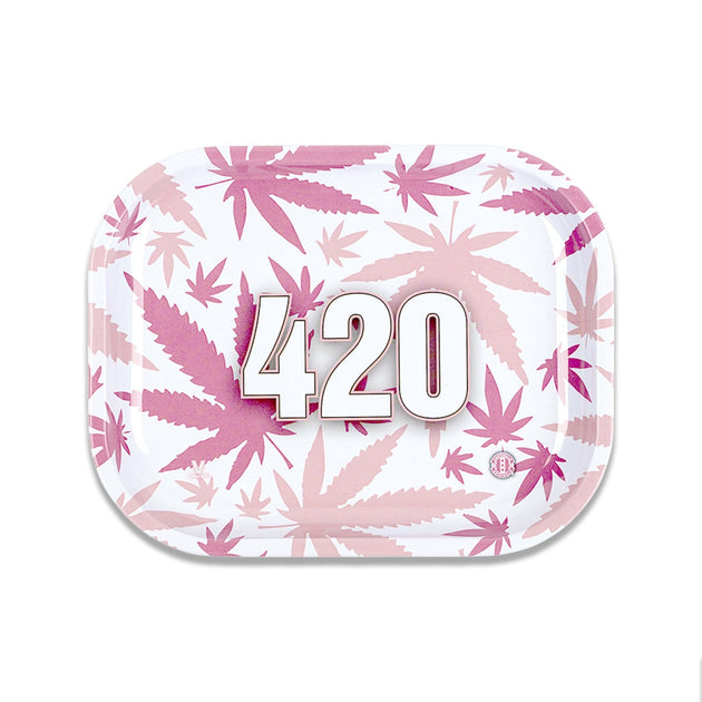 V Syndicate 420 Pink Metal Rollin' Tray - Glasss Station