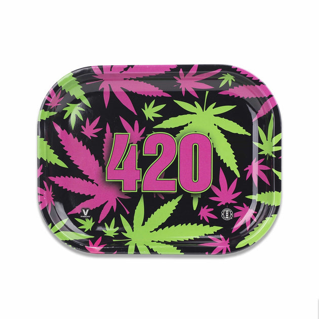 V Syndicate 420 Retro Metal Rollin' Tray - Glasss Station