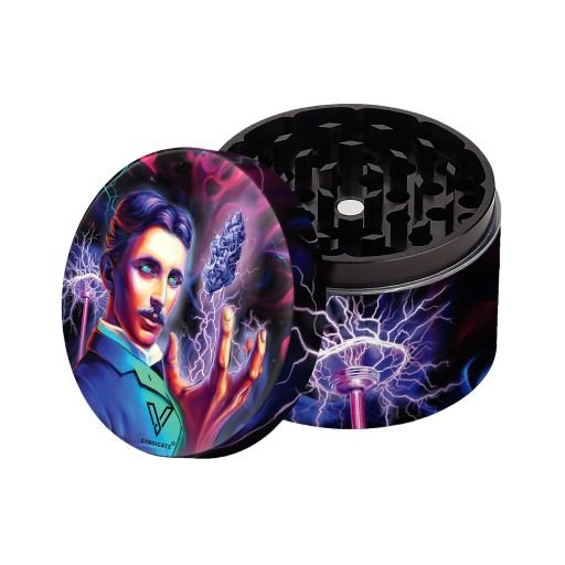 V Syndicate High Voltage 4-Piece SharpShred 360 Grinder - Glasss Station