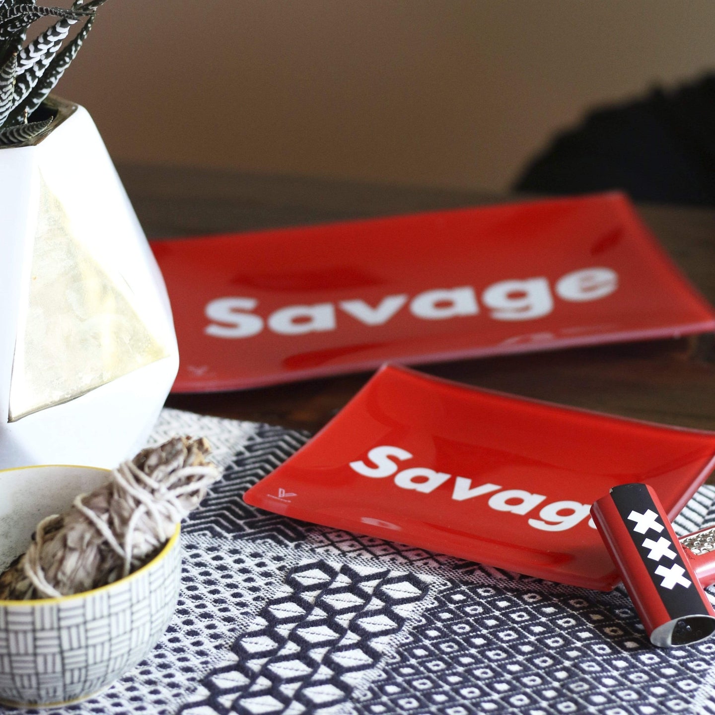 V Syndicate Savage Glass Rollin' Tray - Glasss Station