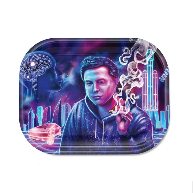 V Syndicate Space Xhale Metal Rollin' Tray - Glasss Station