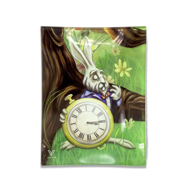 V Syndicate White Rabbit Glass Rollin' Tray - Glasss Station