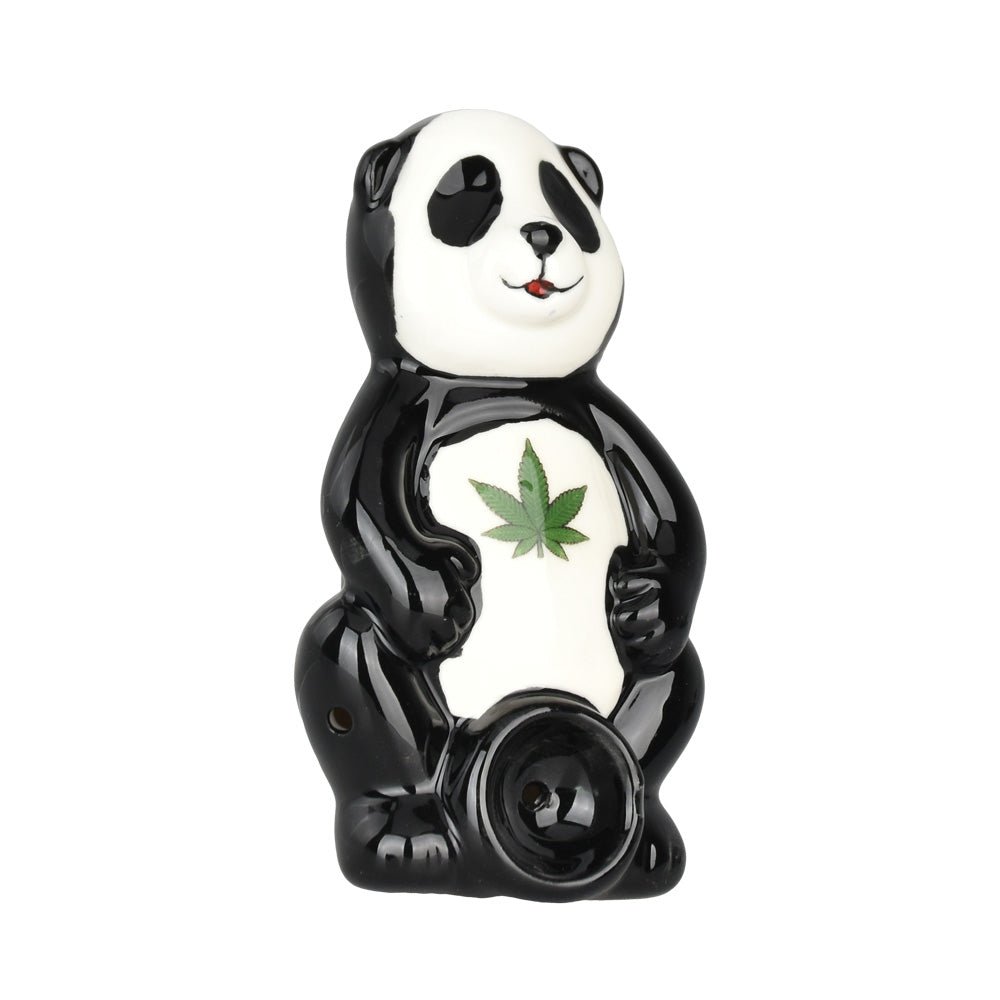Wacky Bowlz Panda Ceramic 4" Hand Pipe - Glasss Station