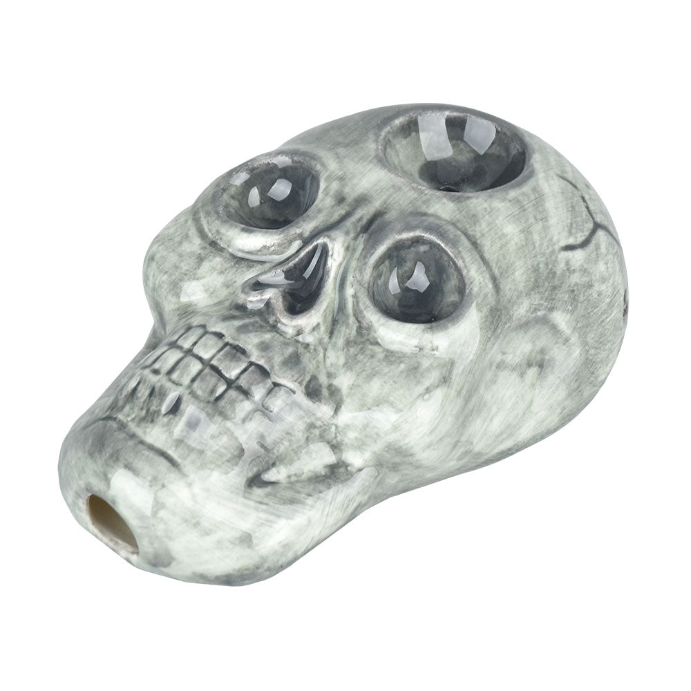 Wacky Bowlz Skull Ceramic 3.5" Hand Pipe - Glasss Station