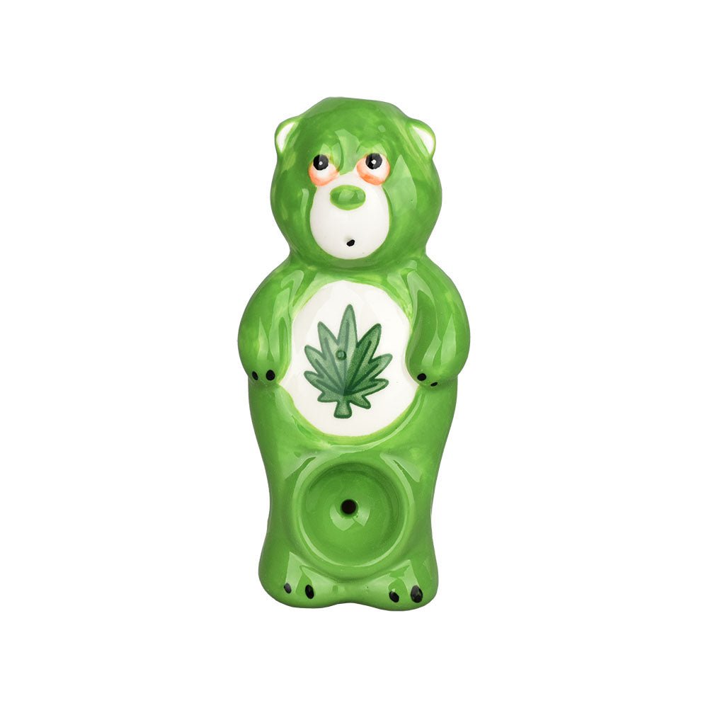 Wacky Bowlz Stoner Bear Ceramic 4" Hand Pipe - Glasss Station
