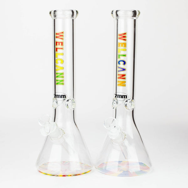 WellCann | 14" 7mm Beaker Bong w/ Color Bottom - Glasss Station