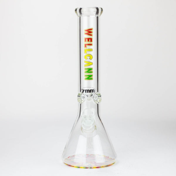 WellCann | 14" 7mm Beaker Bong w/ Color Bottom - Glasss Station