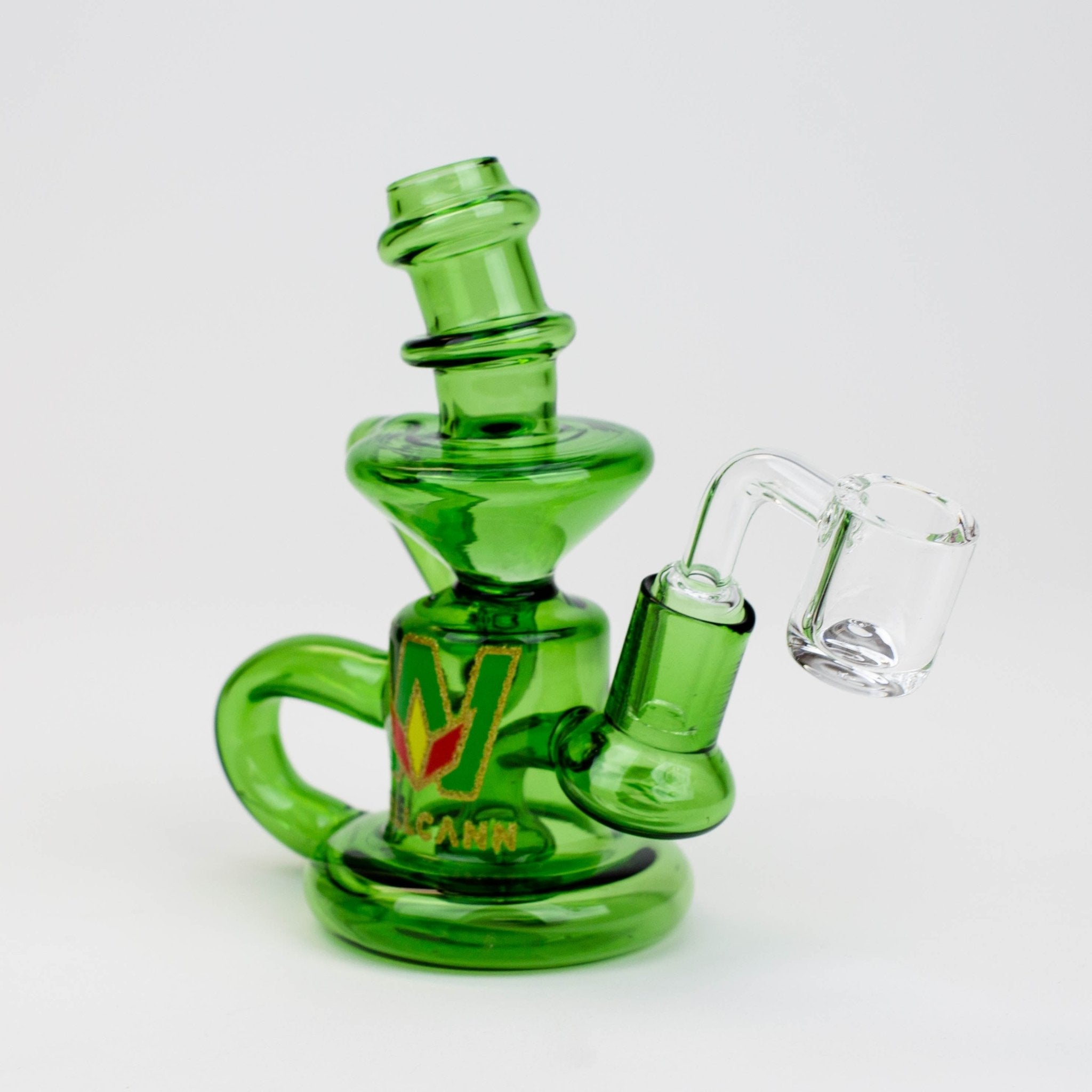 WellCann 6" Double Loop Recycler Rig w/ Banger - Glasss Station