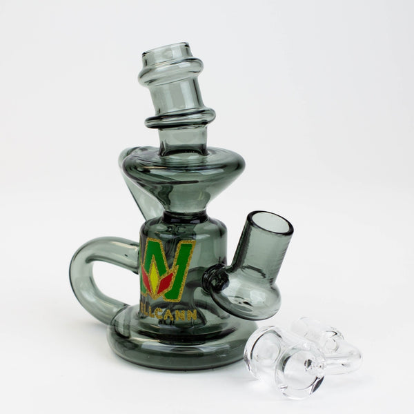 WellCann 6" Double Loop Recycler Rig w/ Banger - Glasss Station