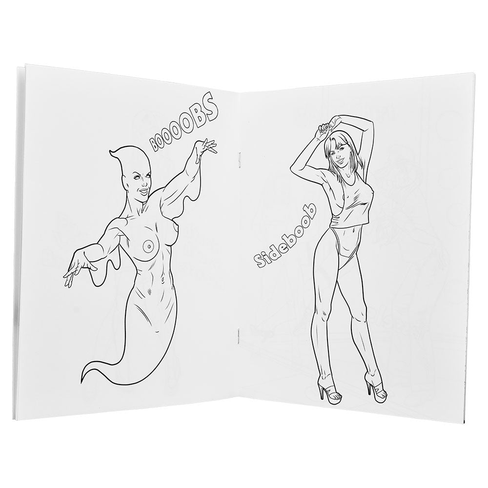 Wood Rocket Boobs, Boobs, Boobs Adult Coloring Book - Glasss Station