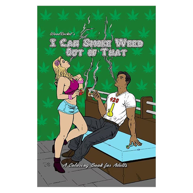 Wood Rocket I Can Smoke Adult Coloring Book - Glasss Station