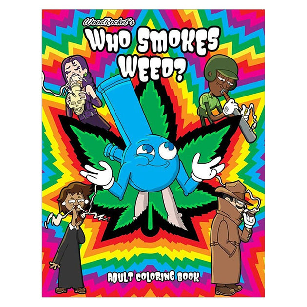 Wood Rocket Who Smokes Adult Coloring Book - Glasss Station